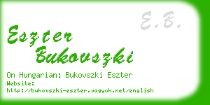 eszter bukovszki business card